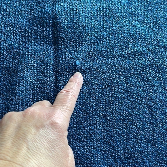 NWT St. Johns Bay shawl collar sweater 3 button V-neck closure size M blue - Picture 14 of 14